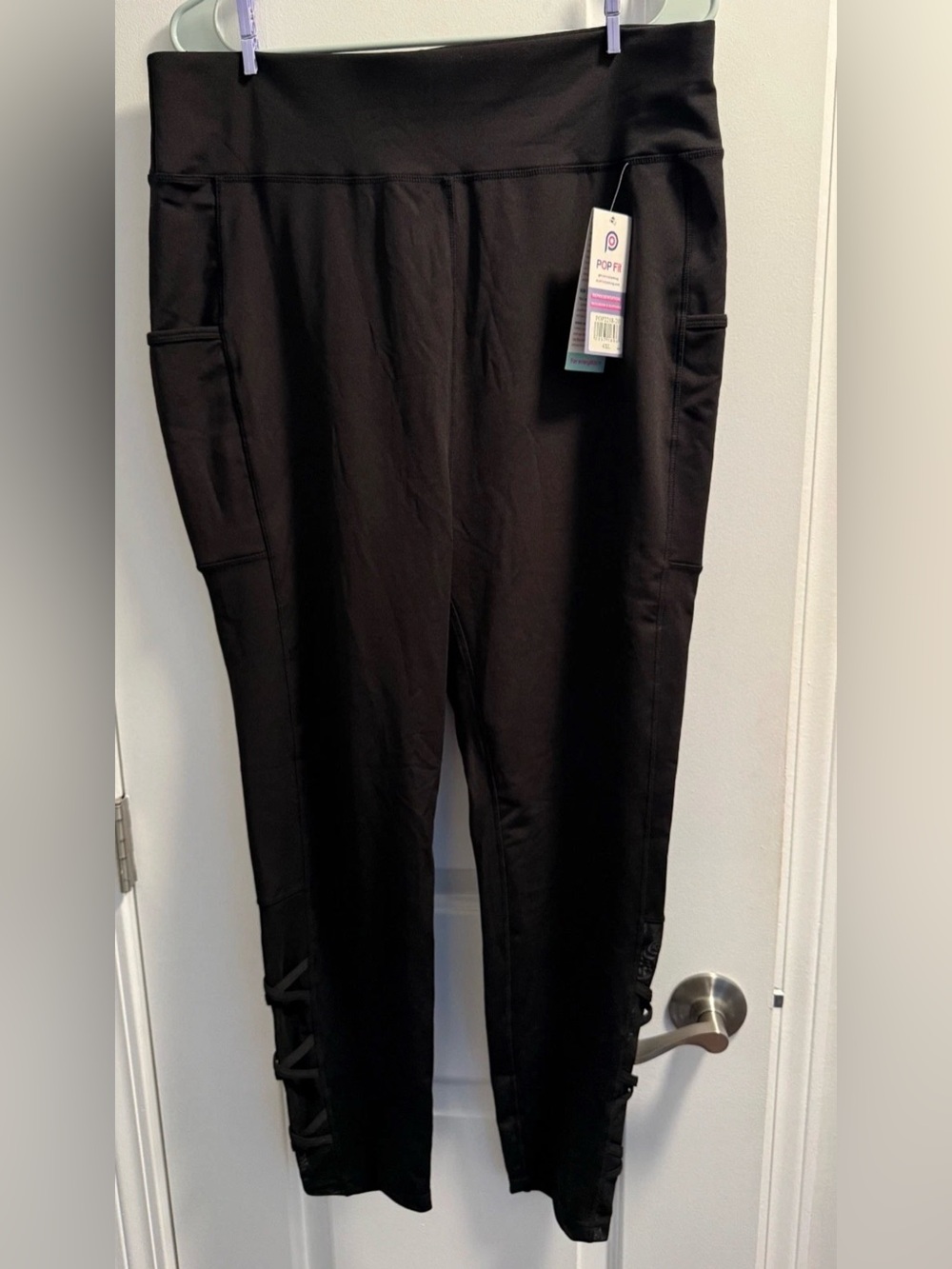 Pop Fit Women's Black Spandex Leggings, Size 4X, Brand NEW!